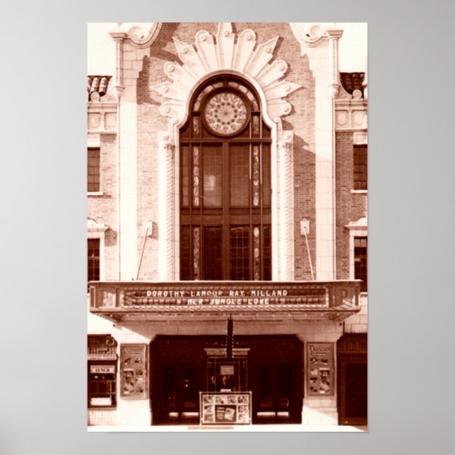 Ponca City Oklahoma Poncan Theater 1938 Poster (Vorne)