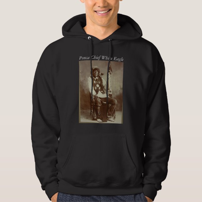 Ponca der Hoodie weißer Eagle hauptsächlichmänner (Vorderseite)