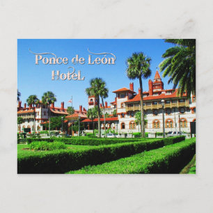 Ponce de Leon Hotel, St. Augustine, Florida Postkarte