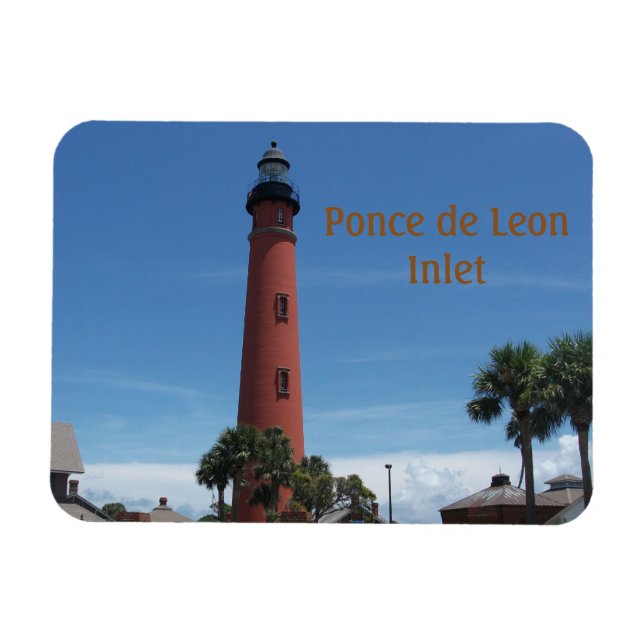 Ponce de Leon Inlet Leuchtturm, Florida Magnet (Horizontal)