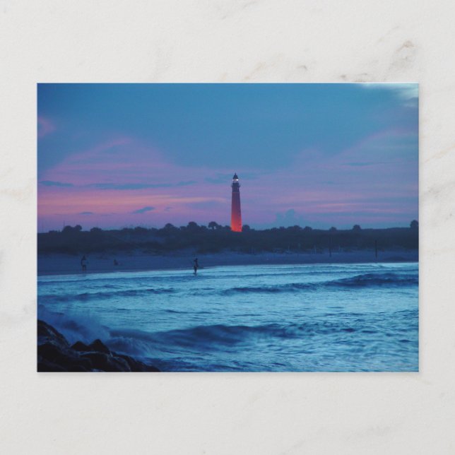 Ponce de Leon Inlet Lighthouse Dusk Postkarte (Vorderseite)