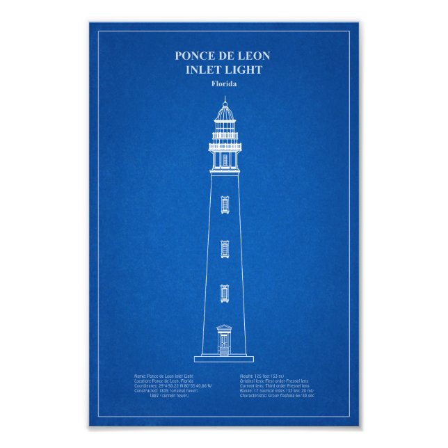 Ponce de Leon Inlet Lighthouse - Florida - AD Fotodruck (Vorne)