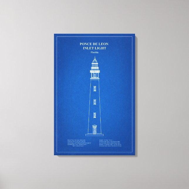 Ponce de Leon Inlet Lighthouse - Florida - AD Leinwanddruck (Vorderseite)