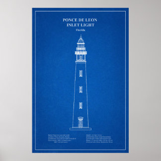 Ponce de Leon Inlet Lighthouse - Florida - AD Poster