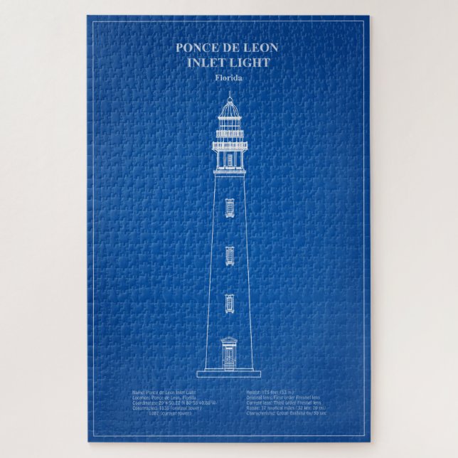 Ponce de Leon Inlet Lighthouse - Florida - AD Puzzle (Vertikal)
