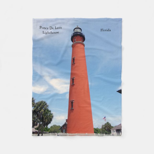 Ponce De Leon Lighthouse Fleece Decke (Vorderseite)