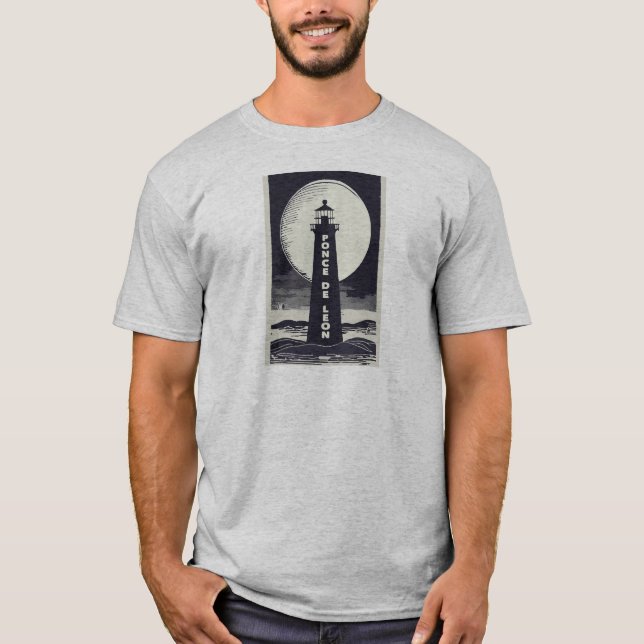Ponce De Leon Lighthouse Moon T-Shirt (Vorderseite)