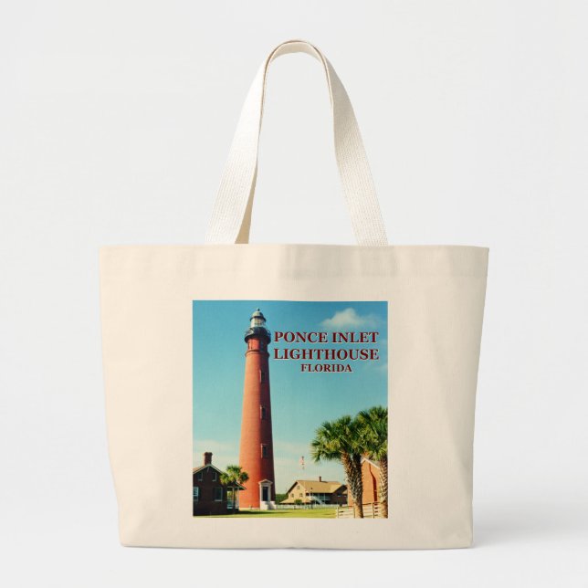 Ponce Einlass-Leuchtturm, Florida-Taschen-Tasche Jumbo Stoffbeutel (Vorne)