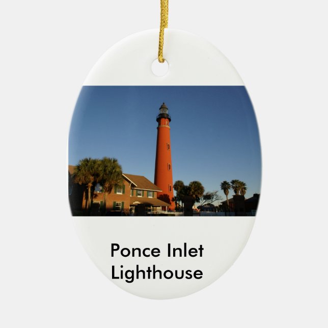 Ponce Einlass-Leuchtturm-Verzierung Keramik Ornament (Vorne)