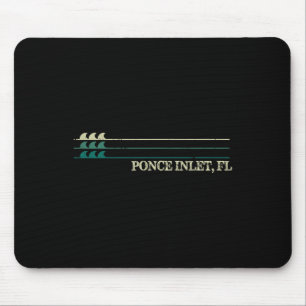 Ponce Inlet Florida Bricht Surfen Retro Welle Mousepad