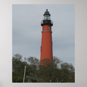 Ponce Inlet Light House Oberhalb der Bäume Poster