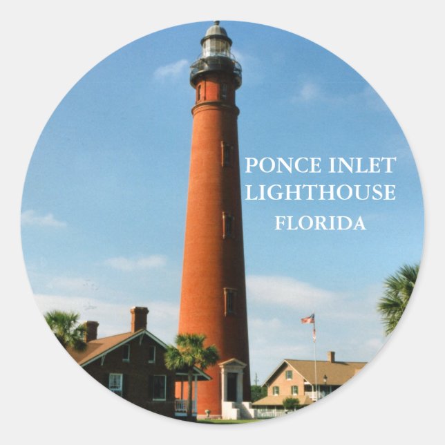 Ponce Inlet Lighthouse, Florida Round Stickers (Vorderseite)