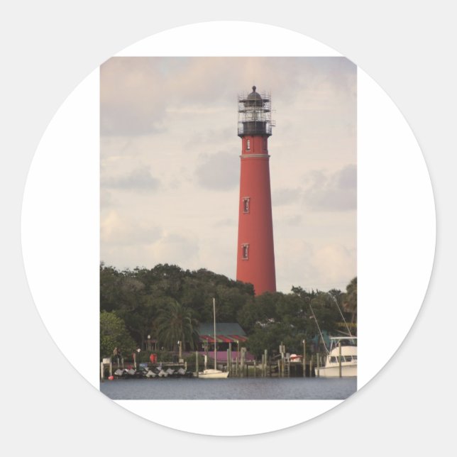 Ponce Inlet Lighthouse Runder Aufkleber (Vorderseite)