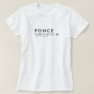 Ponce Puerto Rico T-Shirt Koordinaten Tee