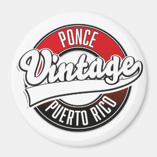 Ponce Puerto Rico Vintage-Logo Magnet