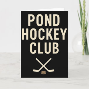 Pond Hockey Club gekreuzte Stöcke Outdoor-Winterei Karte