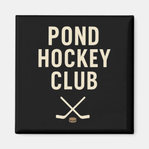 Pond Hockey Club gekreuzte Stöcke Outdoor-Winterei Magnet