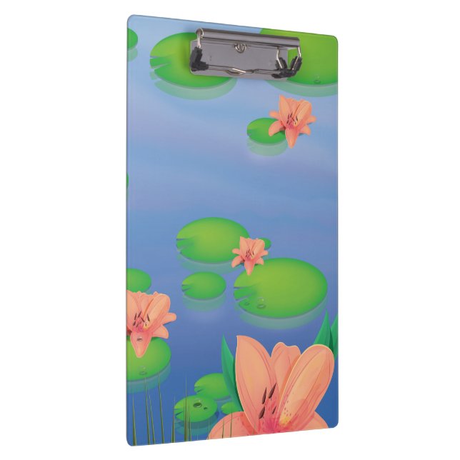 Pond Lilly Leafs Klemmbrett (Rechts)