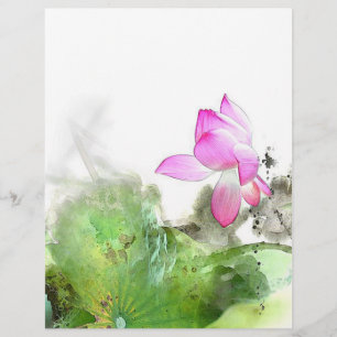 POND LOTUS l Chinese Brush Malerei Art