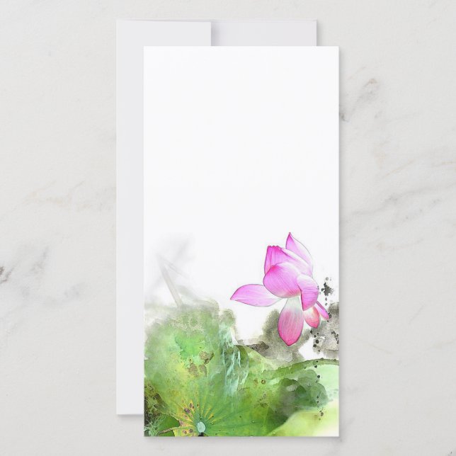 POND LOTUS l Chinese Brush Malerei Art (Vorderseite)