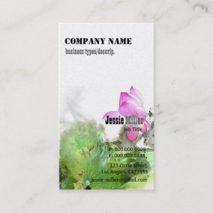 POND LOTUS l Chinese Brush Malerei Art Visitenkarte