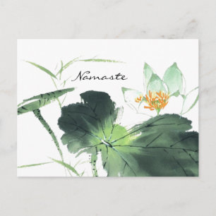 POND LOTUS PEACE l Chinese Brush Painting Art Postkarte