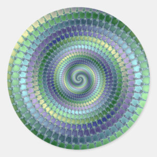 Pondering - Fraktal Runder Aufkleber