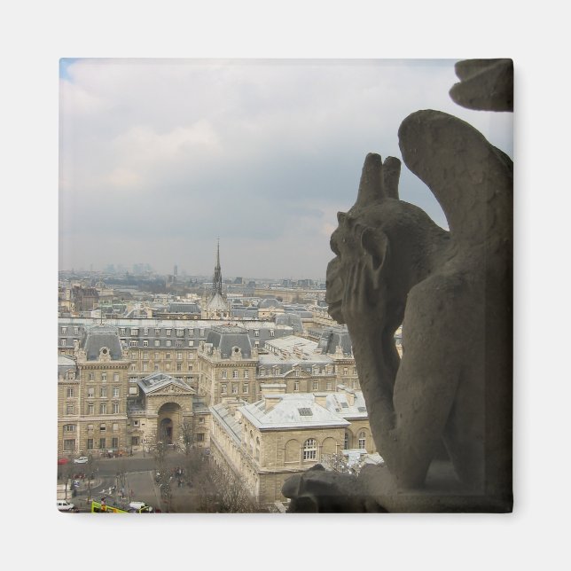 Pondering Parisian Gargoyle Magnet (Vorne)
