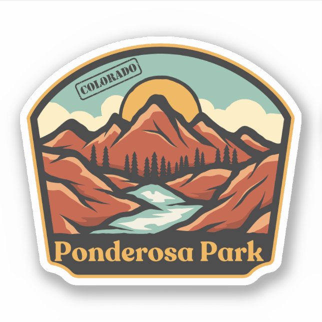 Ponderosa Park, Colorado Sticker (Vorderseite)