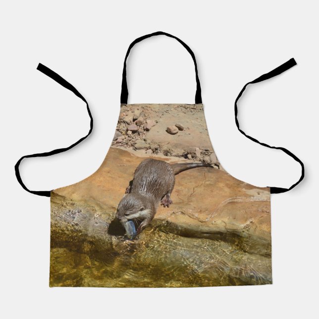 **"Pondside Fest: Ein Otter und seine Fänge"** Schürze (Vorderseite)