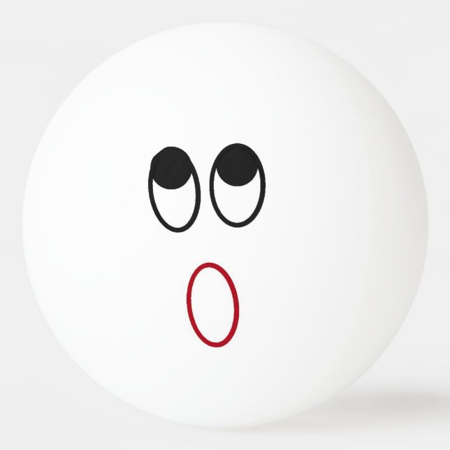 Pong-Ball mit Shock Face Ping Tischtennisball (Rückseite)
