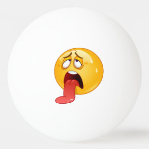 Pong Balls - Zunge Out Emoji Tischtennisball