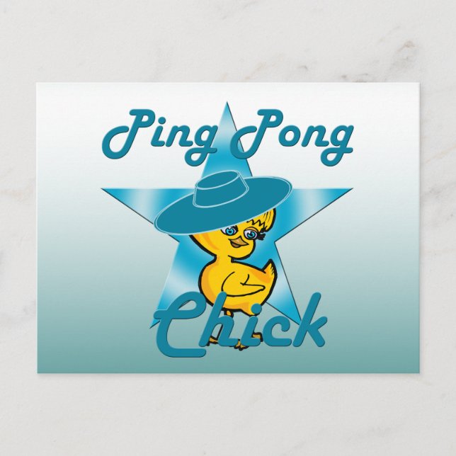 Pong Chick #7 Postkarte (Vorderseite)