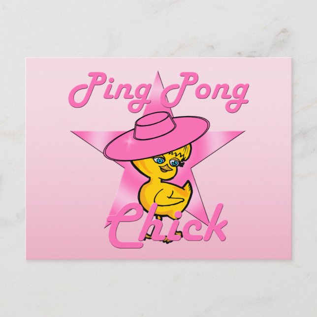 Pong Chick #8 Postkarte (Vorderseite)