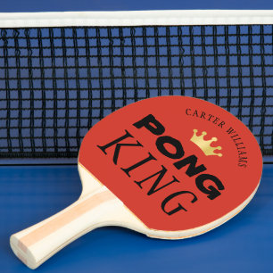 PONG KING Personalisiert Red Orange Tischtennis Schläger