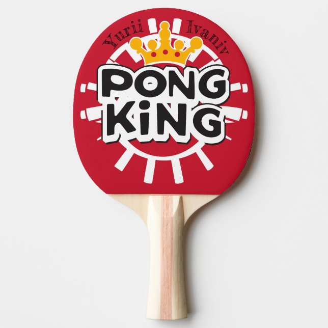 Pong King Red Tischtennis Schläger (Vorderseite)