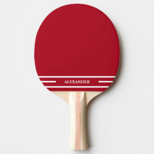 Pong Paddel mit dem Namen Rot und Weiß Tischtennis Schläger