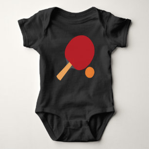 Pong Paddles Funny Table Tennis Long Baby Strampler