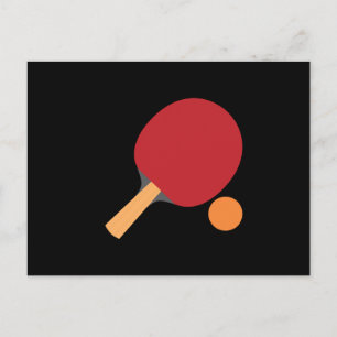 Pong Paddles Funny Table Tennis Long Einladungspostkarte