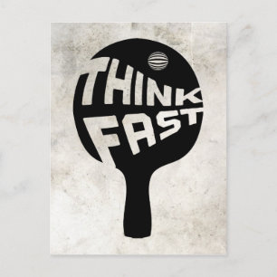 Pong Pong Think Fast Postkarte