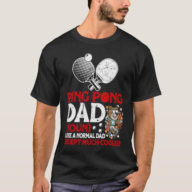 Pong Pong Vater Tischtennis Paddle Ping Pong Train T-Shirt (Vorderseite)