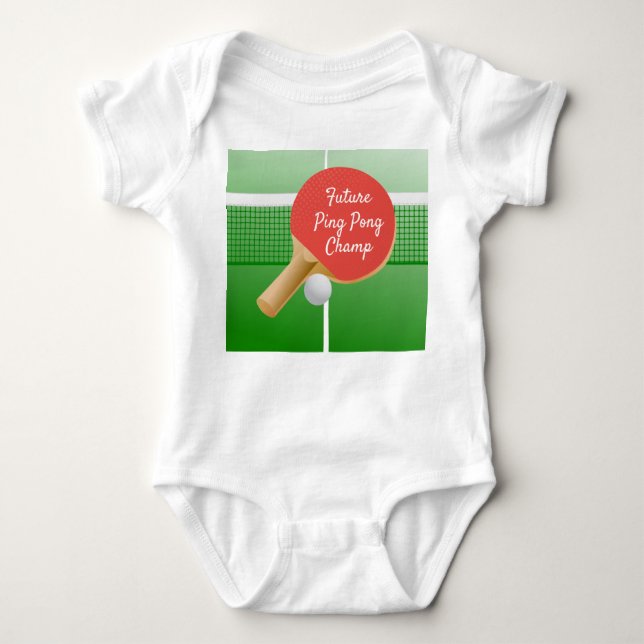Pong Tischtennis Design Baby Bodysuit Baby Strampler (Vorderseite)