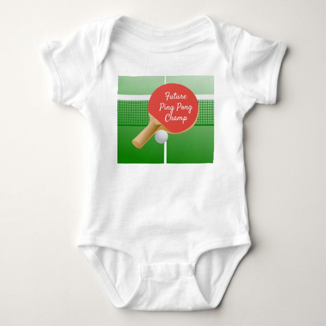 Pong Tischtennis Design Baby Bodysuit Strampler (Vorderseite)