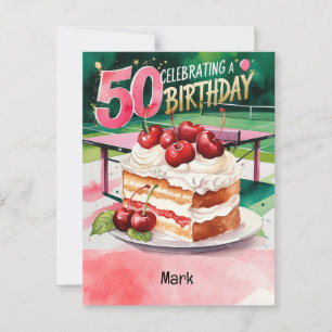 Pong Tischtennis Geburtstagkarte Postkarte