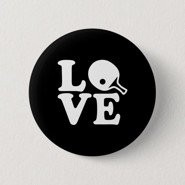 Pong Tischtennis Liebe Button (Vorderseite)