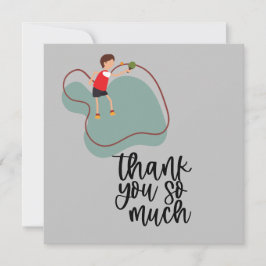 Pong Tischtennisspieler Dankeskarte