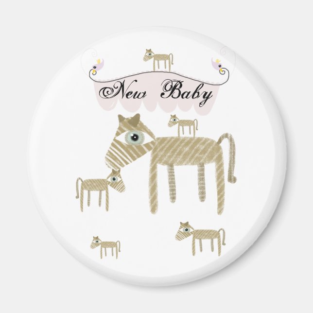 Ponies birds carroussis etsy new baby magnet (Vorne)