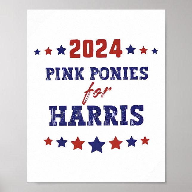 Ponies for Kamala-harris 2024 Poster (Vorne)