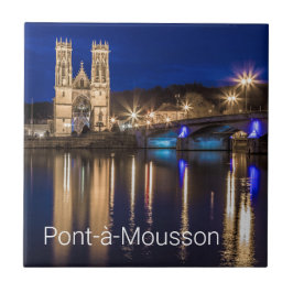Pont a Mousson Panorama mit Moselle Souvenir Fliese