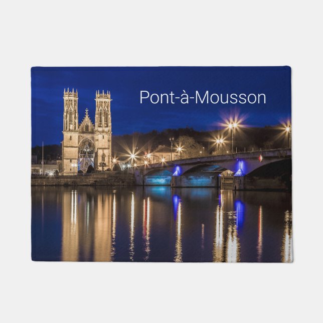 Pont a Mousson Panorama mit Moselle Souvenir Fußmatte (Vorderseite)